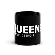 Queens of Detroit Black Glossy Mug