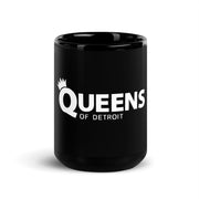 Queens of Detroit Black Glossy Mug